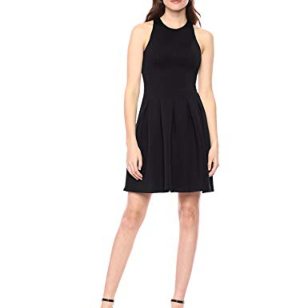 Lark&Ro Sleeveless Pleated Dress Black 12 NWT